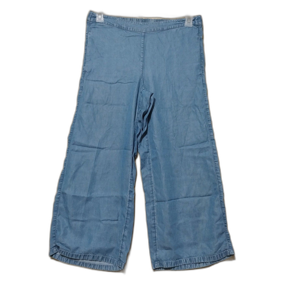 J. Jill Wide Leg Chambray Pants in Light Blue